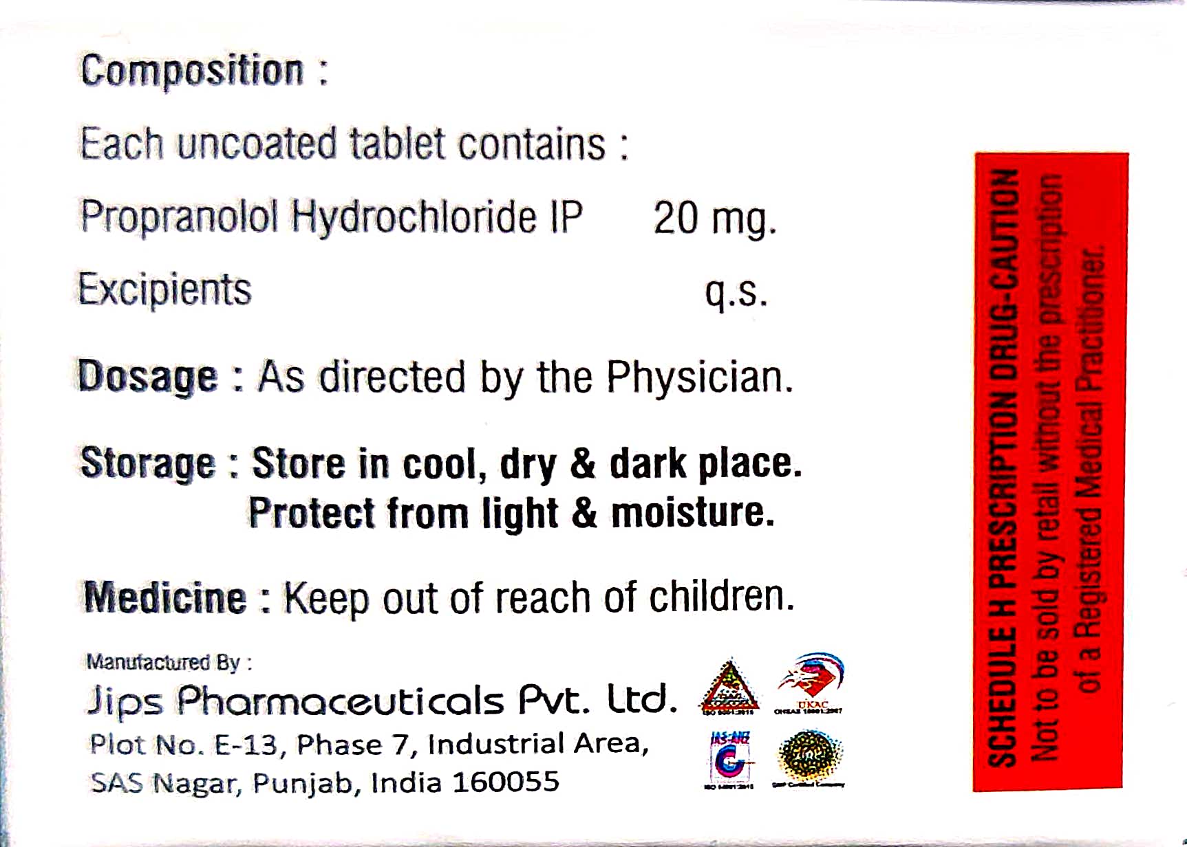 Propranolol 20 Mg Liquid